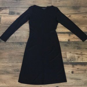 Lily long sleeve black dress